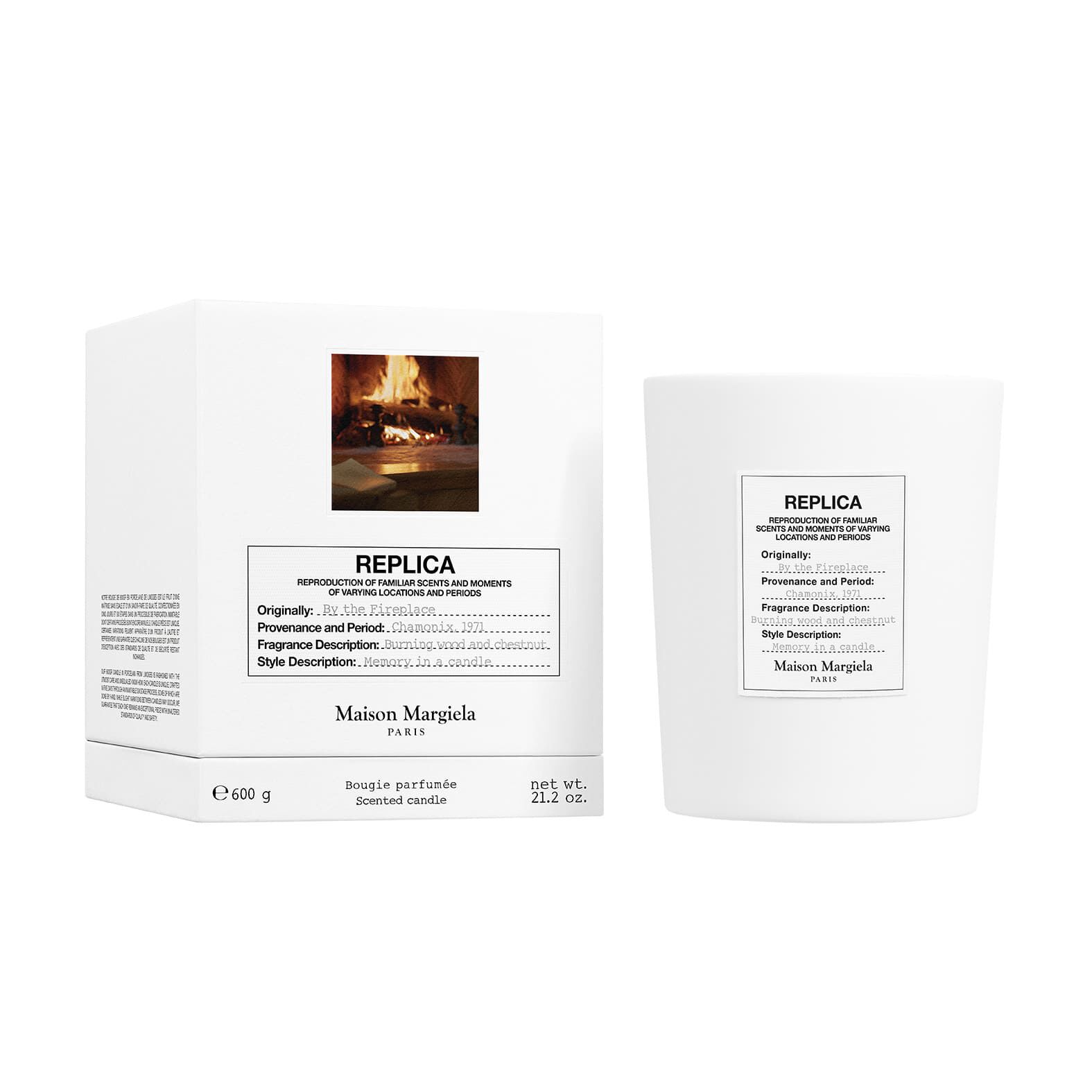 REPLICA By the Fireplace Ceramic Candle